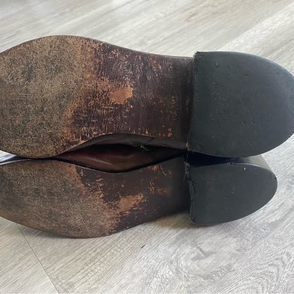 Vintage Men’s Rustic Brown Western Chelsea Leather boot size 9.5 - Picture 9 of 10